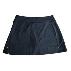 Golftini Women's Golf Active Skort Athletic Skirt Black Nylon Blend L